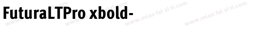 FuturaLTPro xbold字体转换